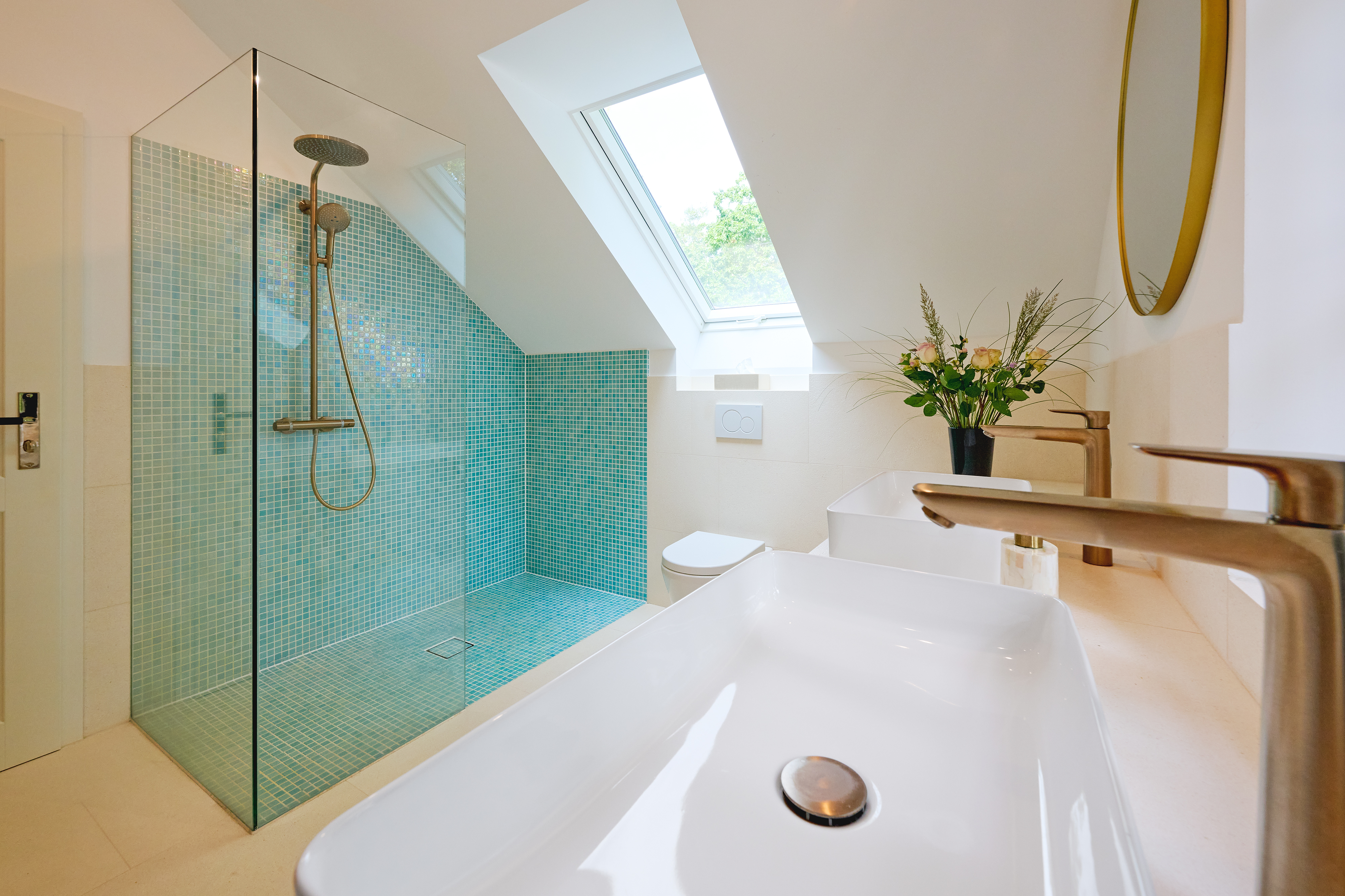 Modernes Badezimmer im Ferienhaus in Heidkate