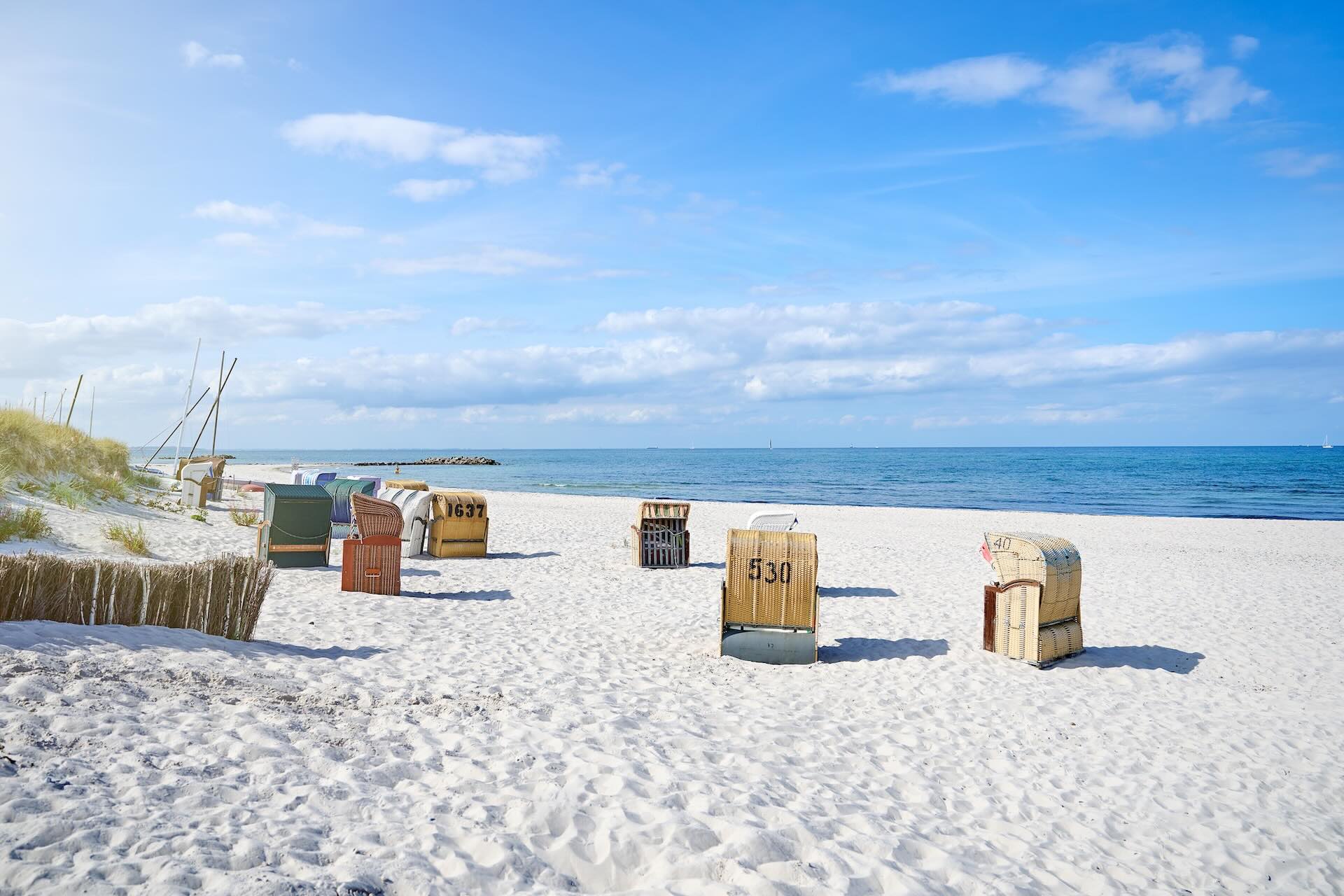 Ostseestrand in Heidkate nahe dem Ferienhaus